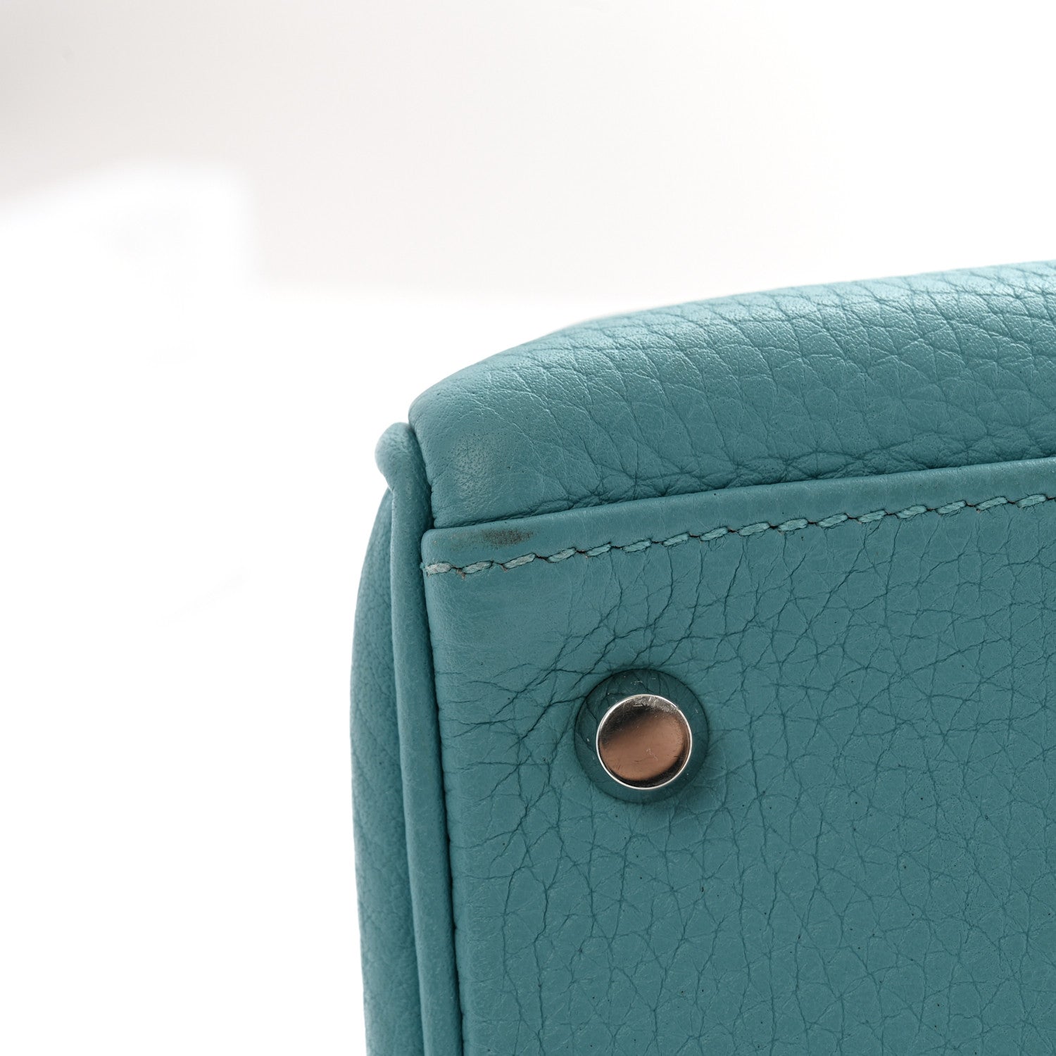 Hermes Taurillon Clemence Kelly Retourne 28 Turquoise 14 of 15