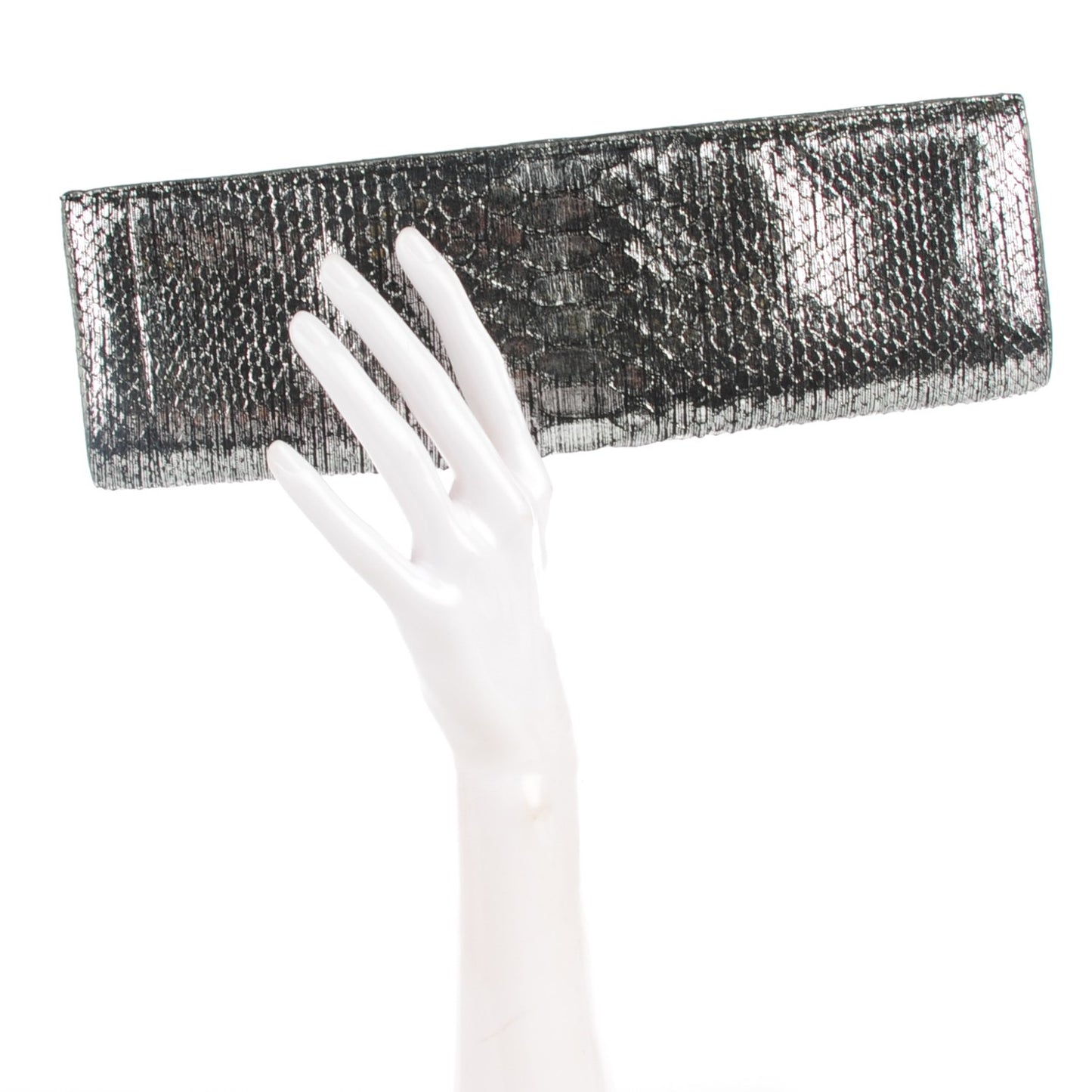 Python Razor Clutch Silver