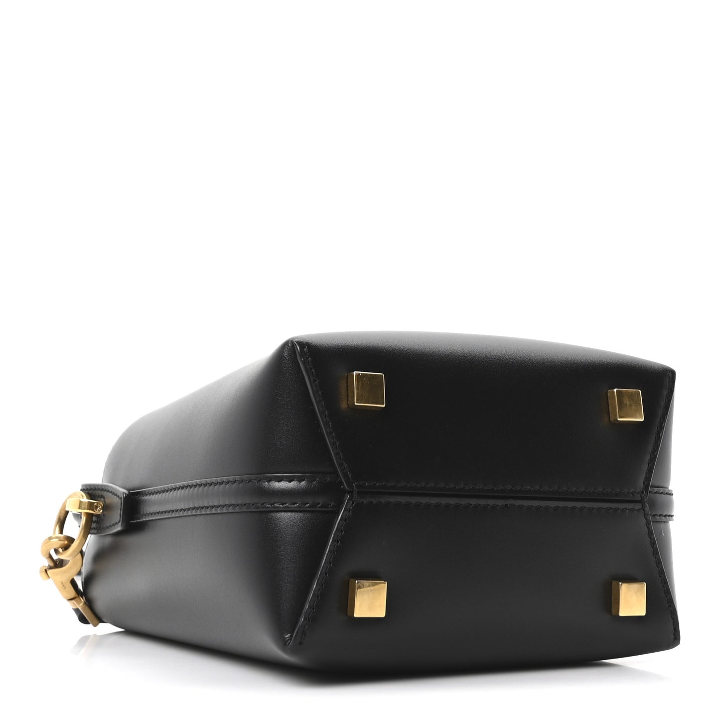 Shiny Calfskin Le 37 Mini Bucket Bag Black