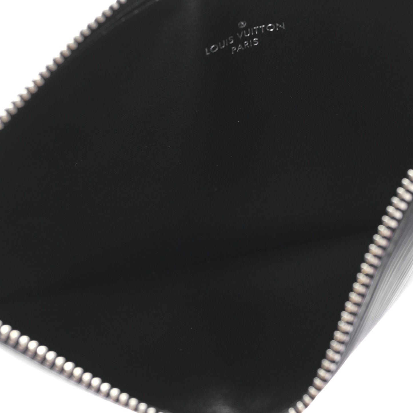 Epi Felicie Chain Wallet Zippered Insert Black