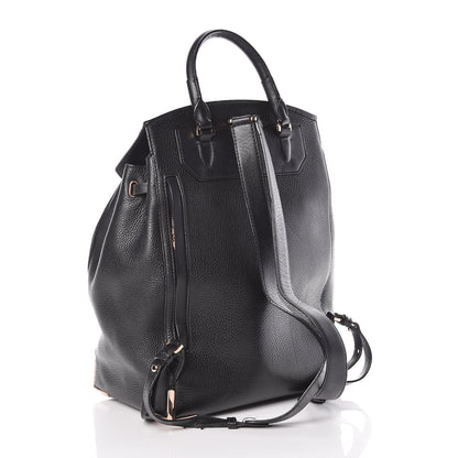 Alexander Wang Pebbled Calfskin Prisma Skeletal Backpack Black Rose Gold Hardware 3 of 13