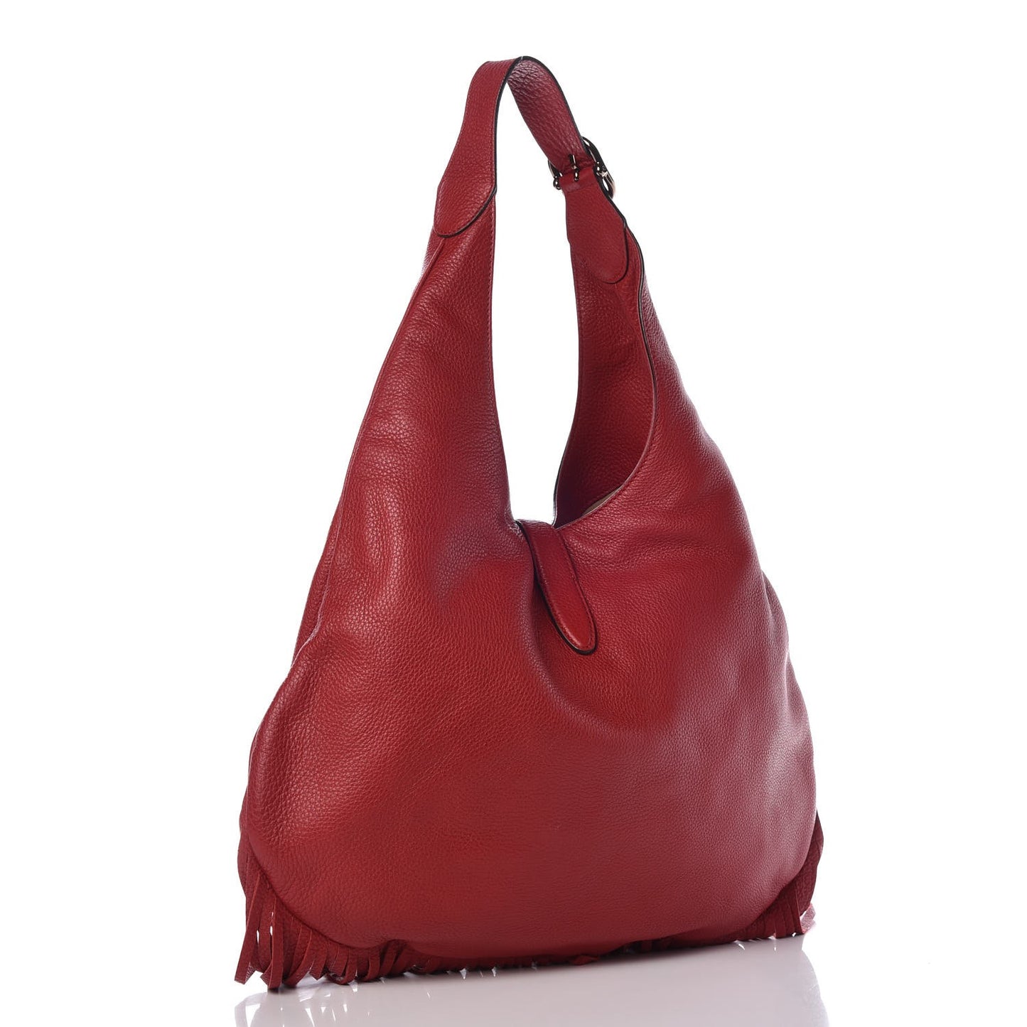 Cellarius Calfskin Large New Jackie Nouveau Fringe Hobo Red Flame