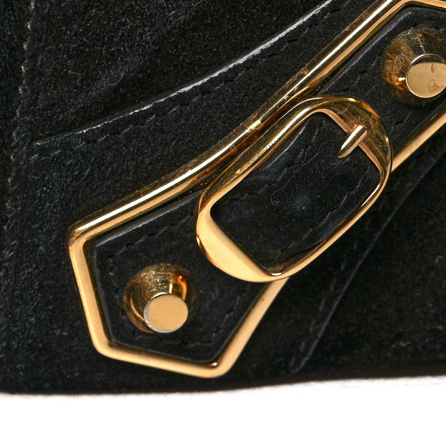 Baby Daim Gold Metallic Edge Hardware City Black