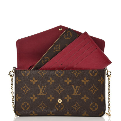 Louis Vuitton Monogram Pochette Felicie Chain Wallet Fuchsia 8 of 8