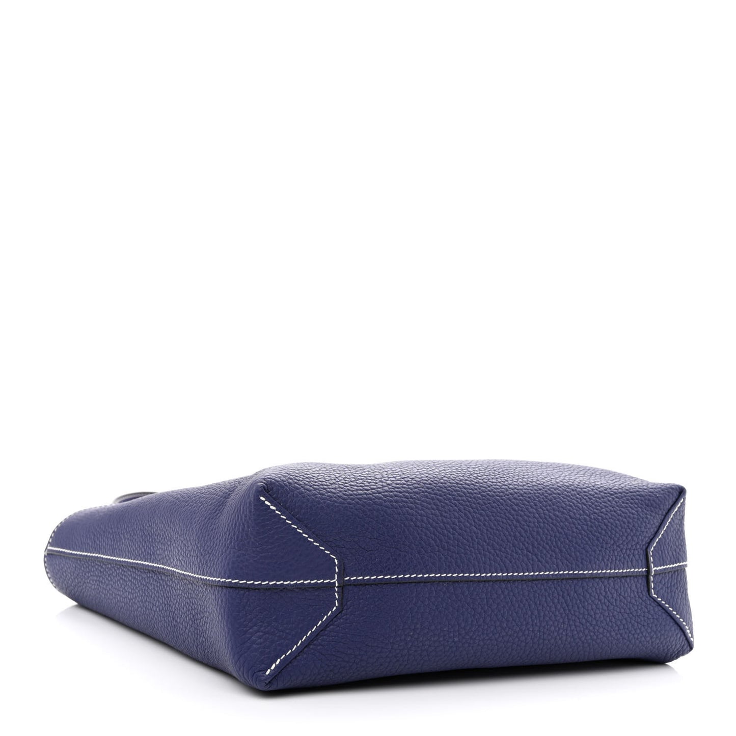 Taurillon Clemence Double Sens 28 Reversible Tote Gold Bleu Encre