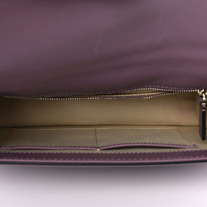 Valentino Garavani Vitello Medium Glam Lock Rockstud Flap Dark Mauve 4 of 9