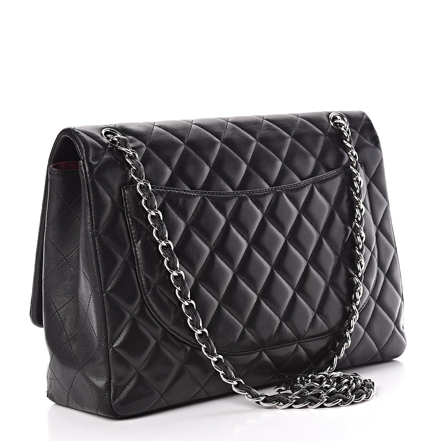 Chanel Lambskin Quilted Maxi Single Flap Black 3 of 16