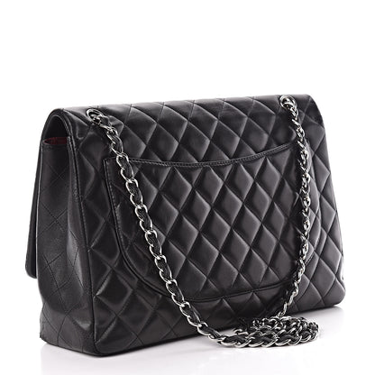 Chanel Lambskin Quilted Maxi Single Flap Black 3 of 16