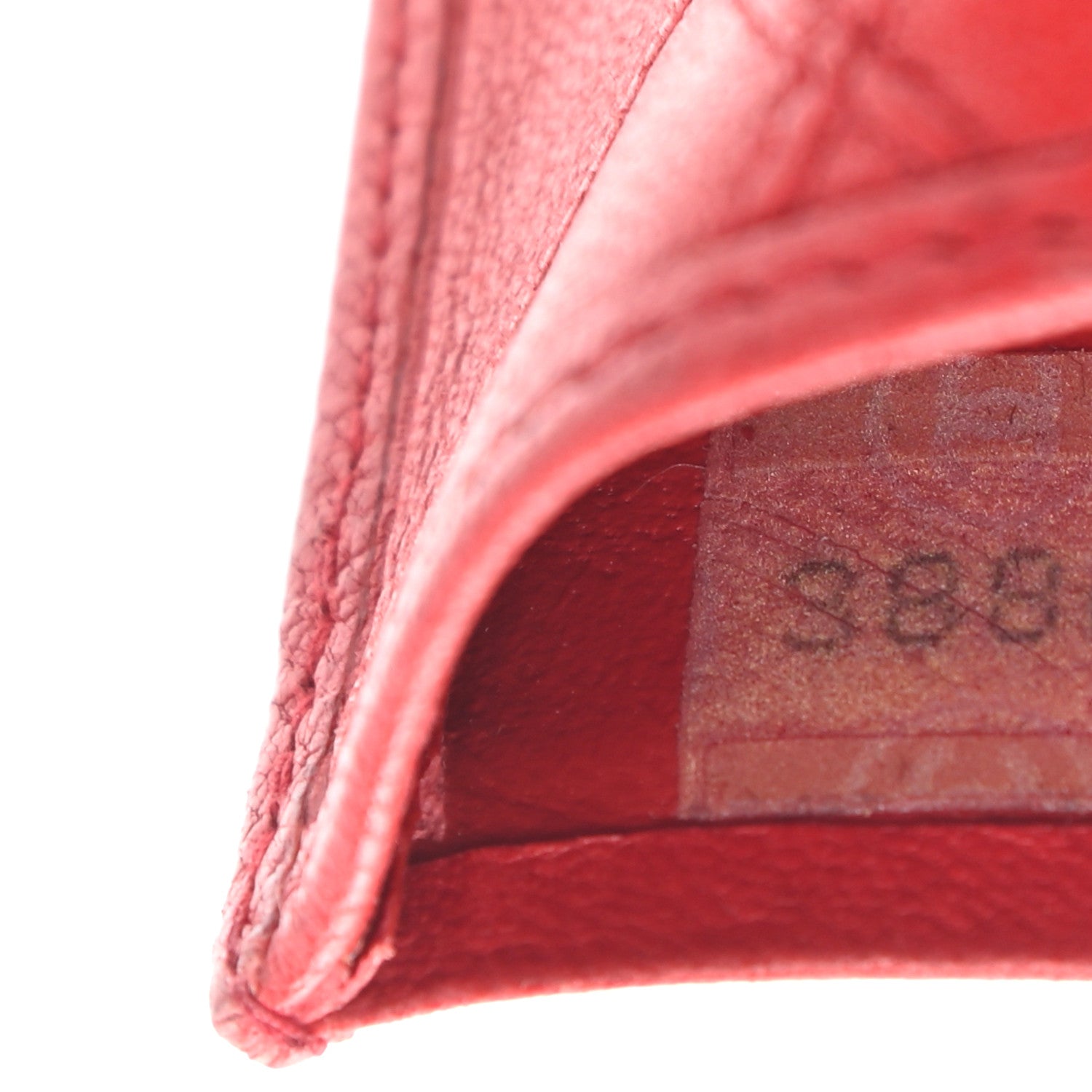 Chanel Lambskin Diamond Stitched Card Holder Red 6 of 9