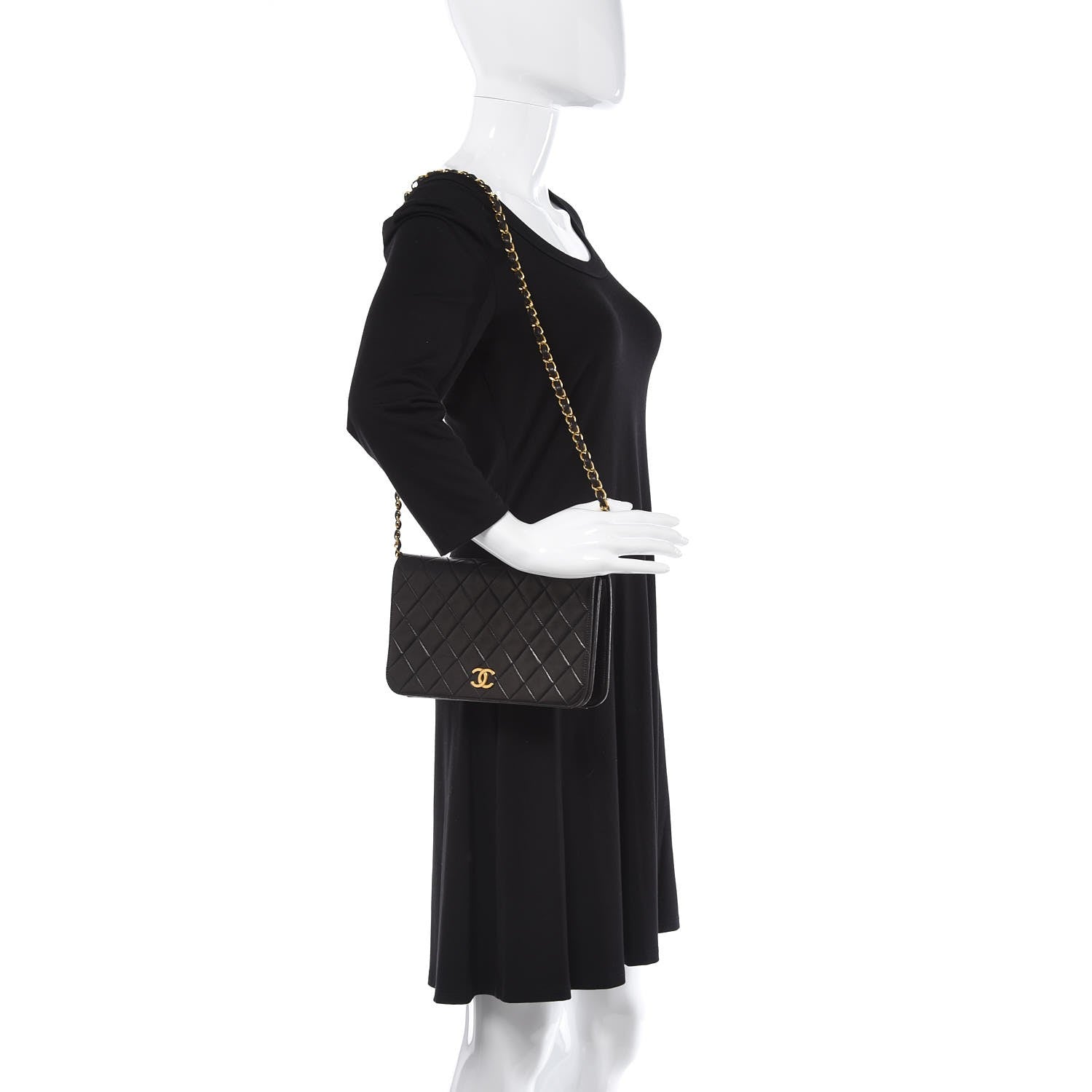Chanel Lambskin Quilted Wallet On Chain WOC Black 2 of 11