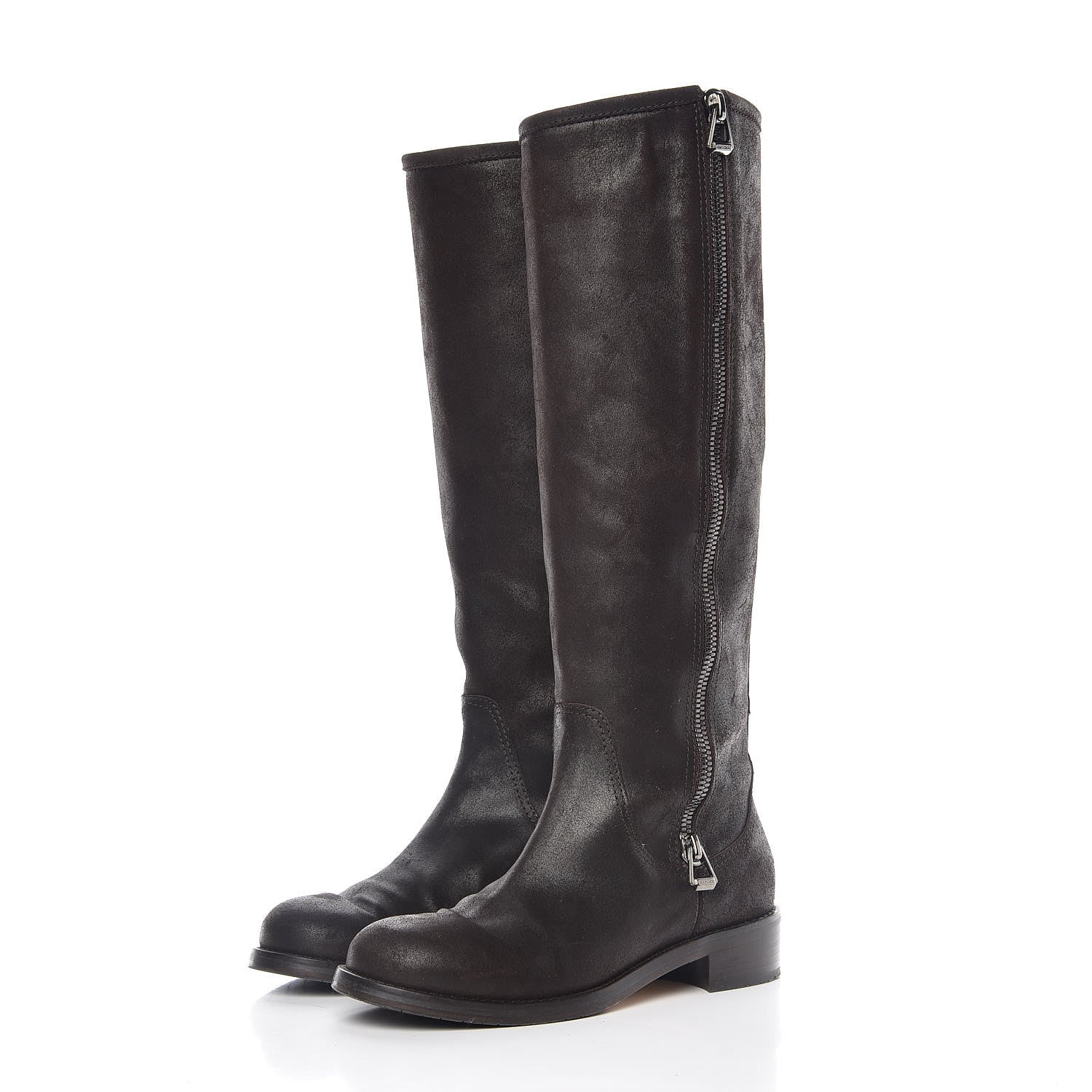 Jimmy Choo Suede Doreen Tall Boots 36.5 Brown 3 of 13
