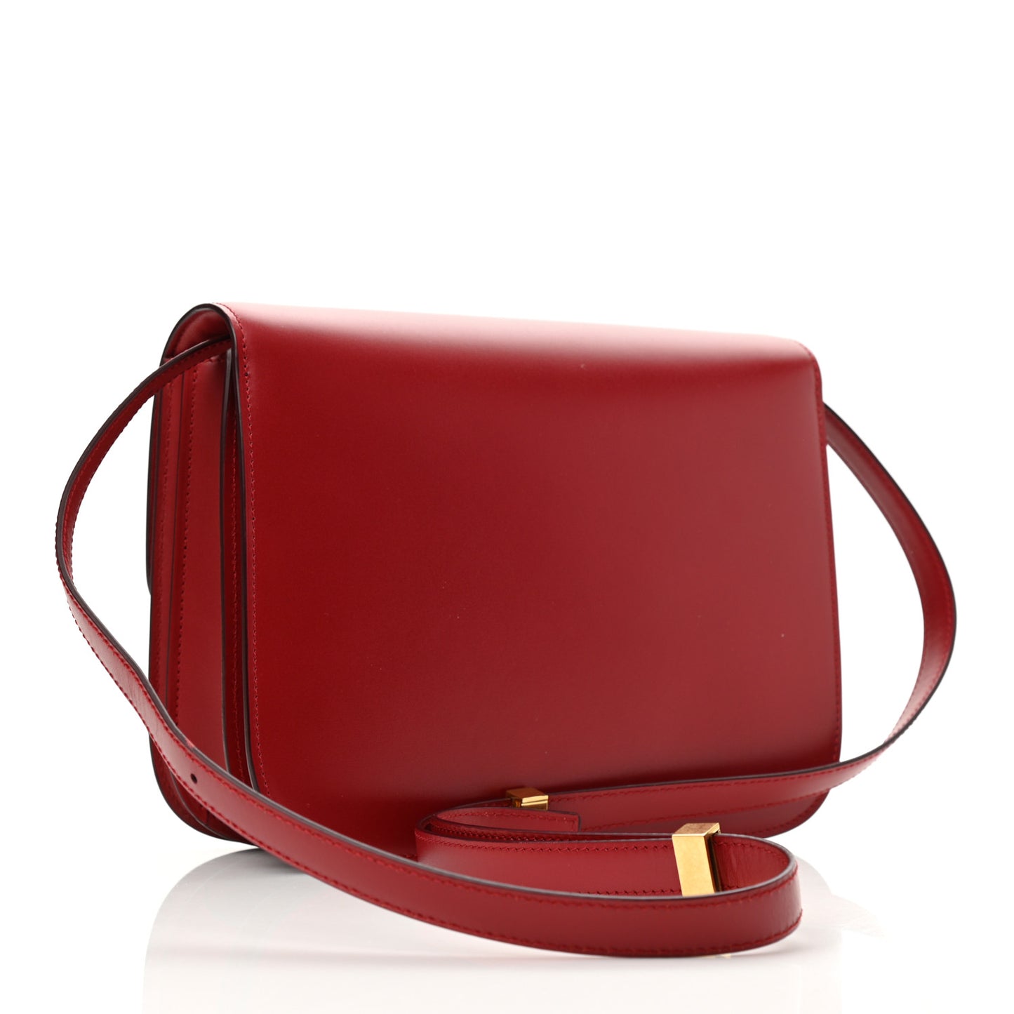 Box Calfskin Medium Classic Box Flap Bag Red