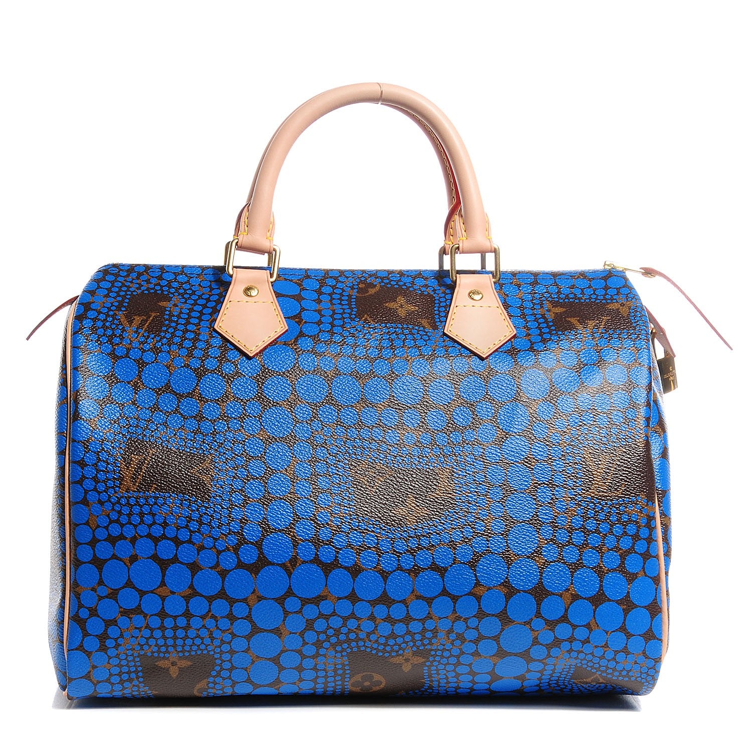 Louis Vuitton Monogram Kusama Town Speedy 30 Blue 1 of 7