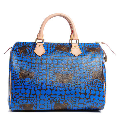 Louis Vuitton Monogram Kusama Town Speedy 30 Blue 1 of 7