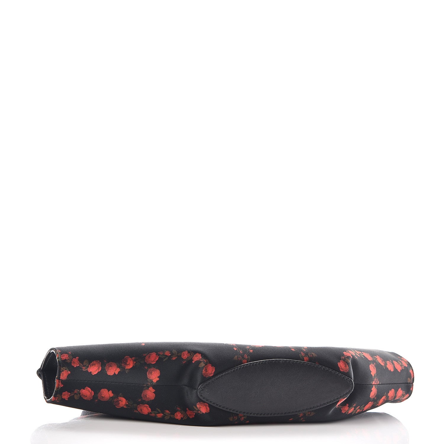 Alexander McQueen Silk Printed Roses De Manta Clutch Black Red 4 of 10