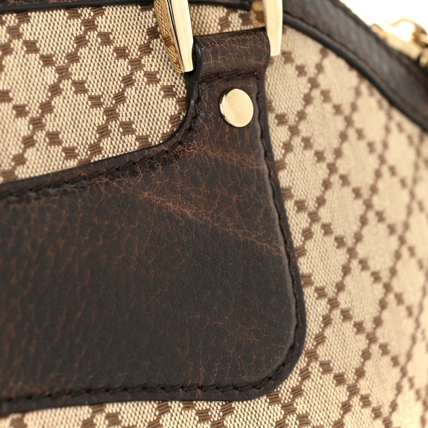 Gucci Diamante Medium Cathrine Dome Satchel Dark Brown 15 of 15