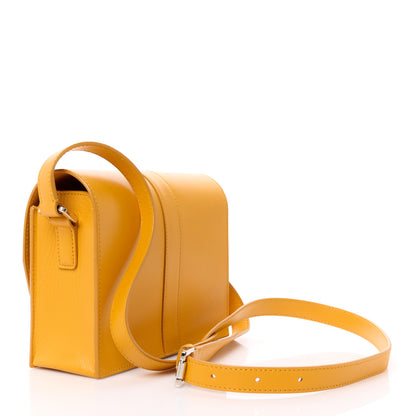 Salvatore Ferragamo Calfskin Altea Box Shoulder Bag Yellow 3 of 10
