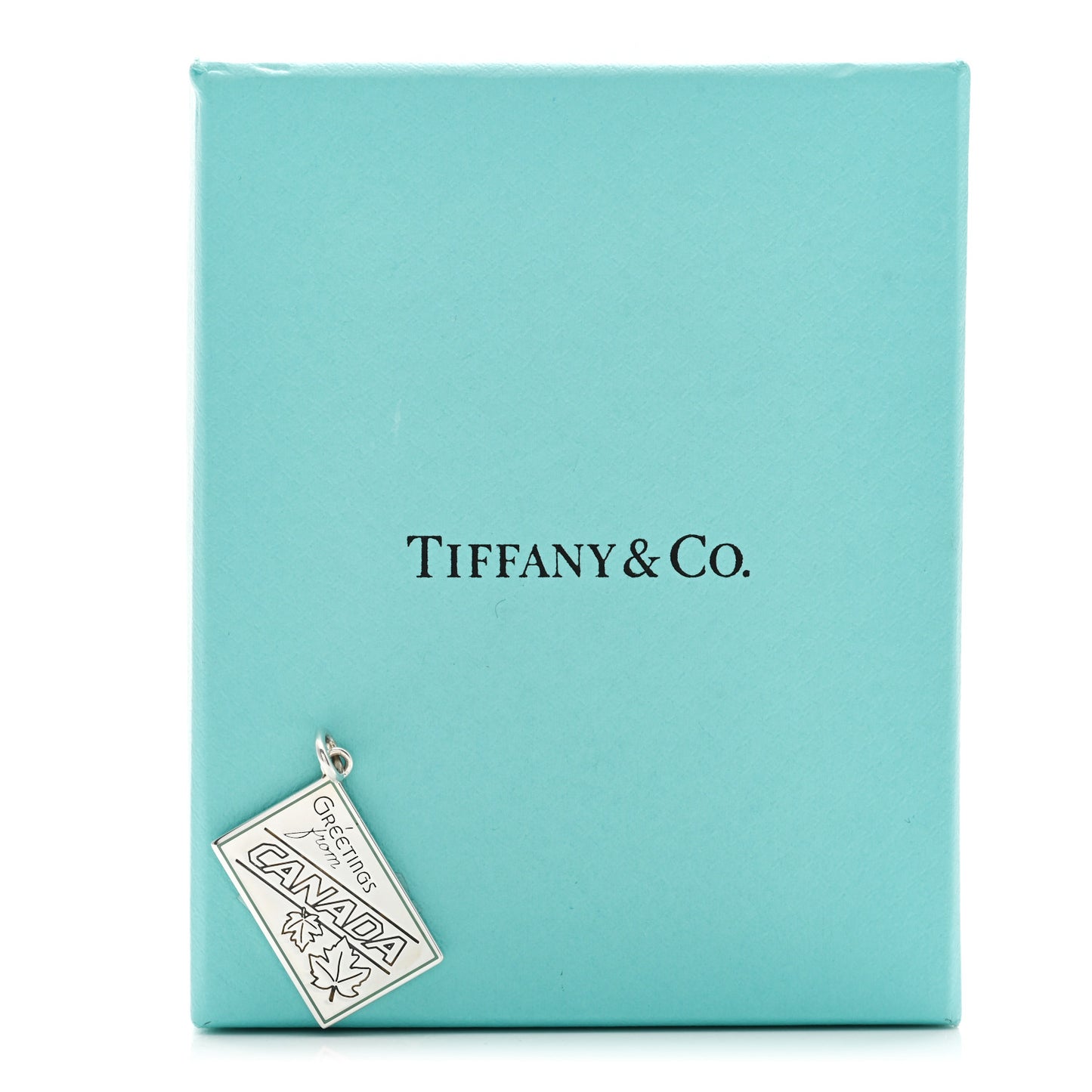 Sterling Silver Enamel Canada Postcard Charm Blue