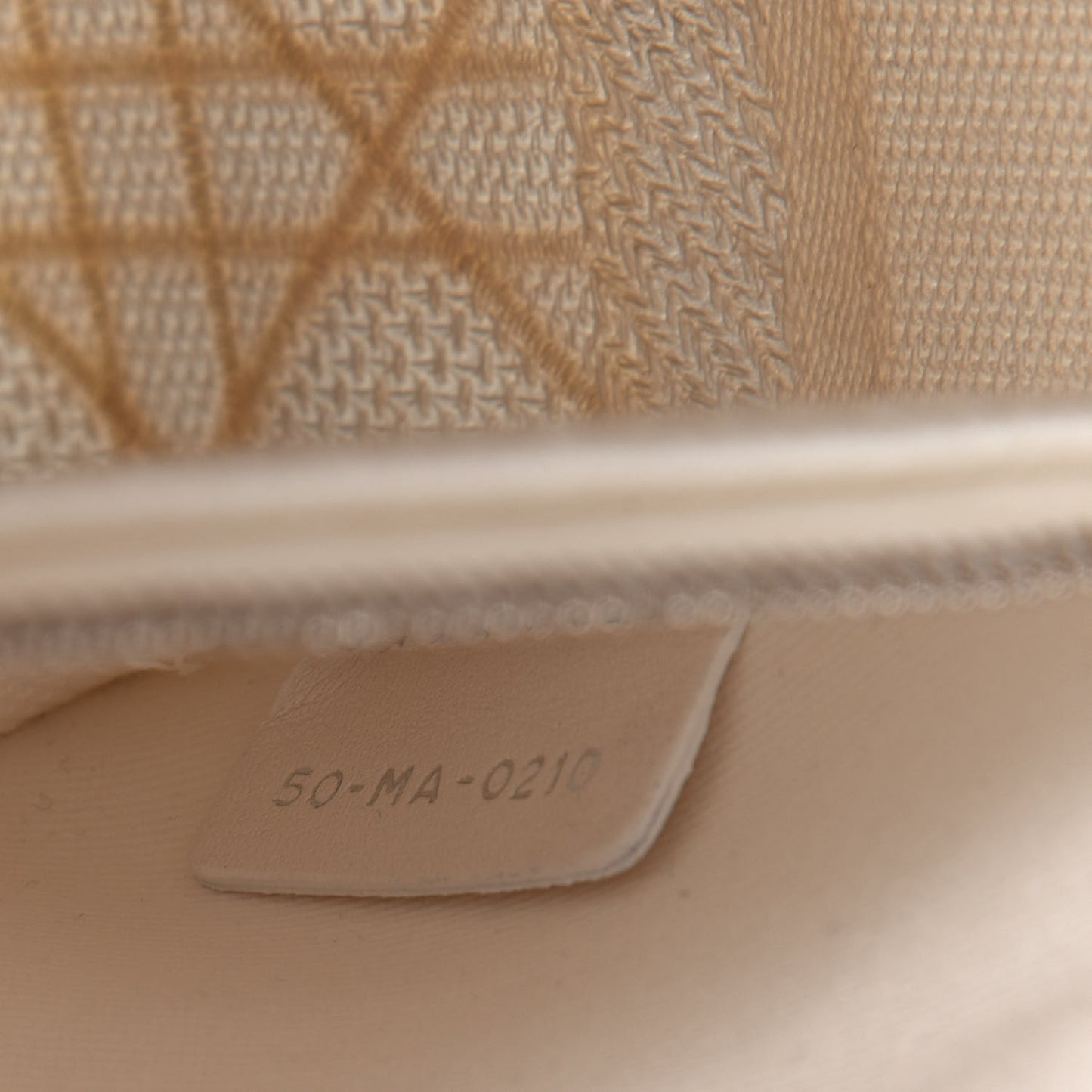 Canvas Embroidered Cannage Medium Lady D-Lite White