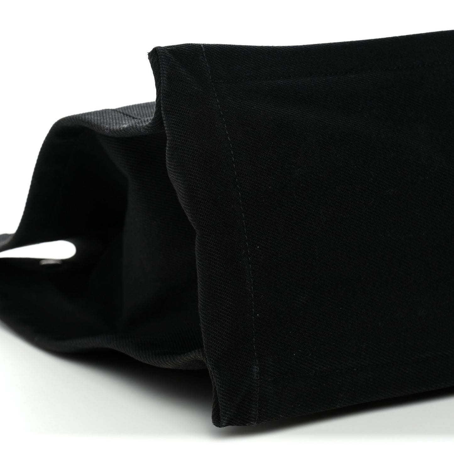 Linen Calfskin Rive Gauche Tote Black