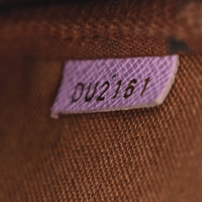 Louis Vuitton Damier Ebene Illustre Mini Pochette Accessories Violet 7 of 11