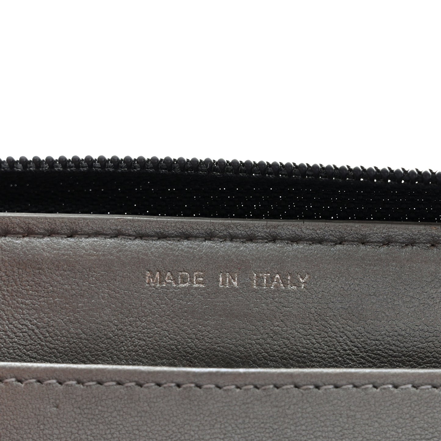 Lambskin Camellia Embossed Large Zip Around Gusset Wallet Black