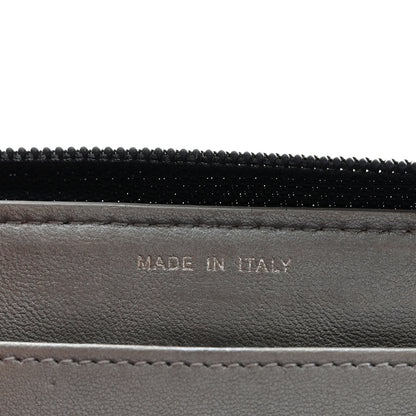 Chanel Lambskin Camellia Embossed Large Zip Around Gusset Wallet Black 7 of 10