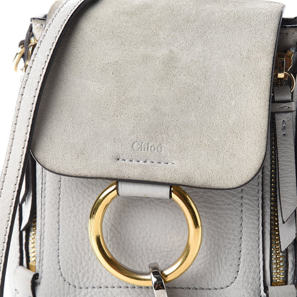 Chloe Suede Calfskin Mini Faye Backpack Airy Grey 9 of 9