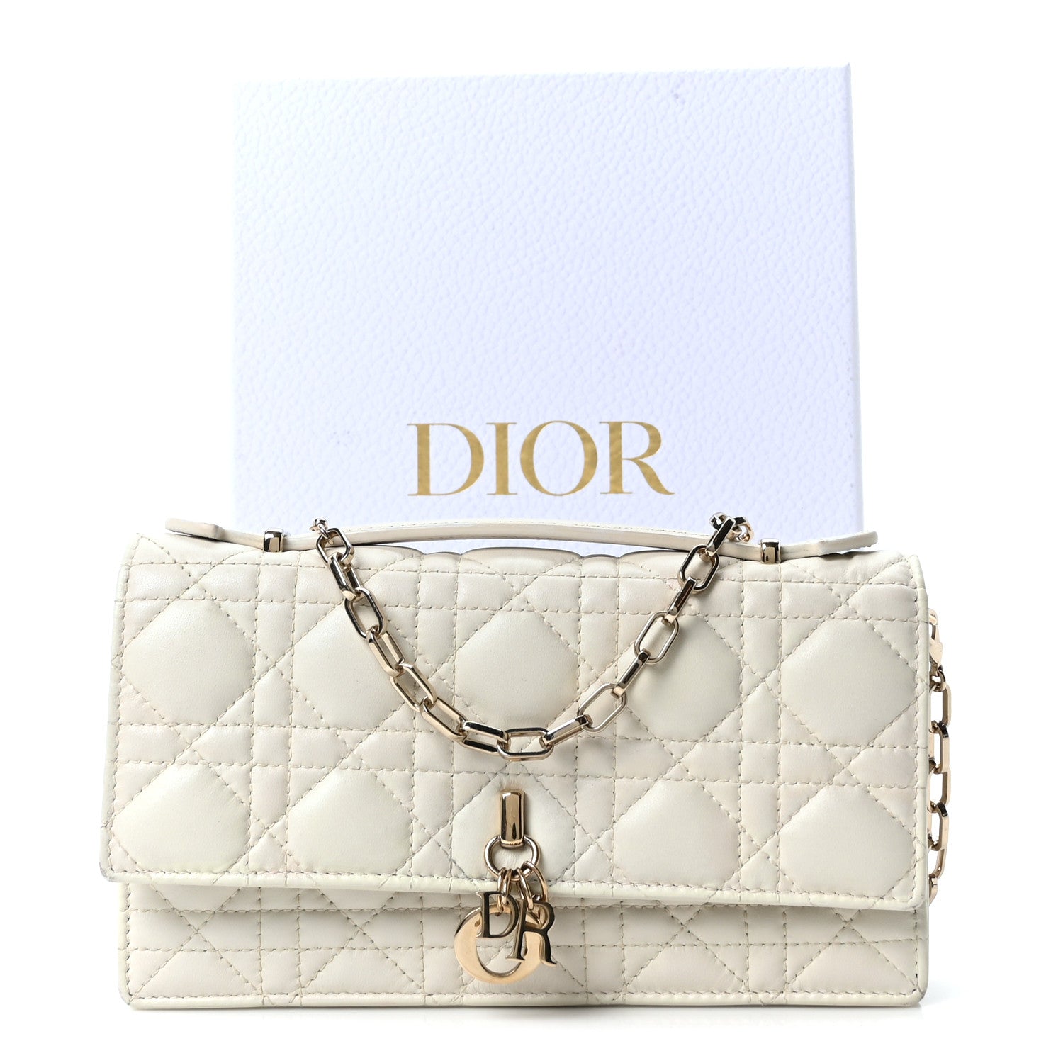 Christian Dior Lambskin Cannage Mini My Dior Bag Latte 11 of 11