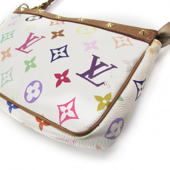 Louis Vuitton Monogram Multicolor Pochette Accessories White 6 of 9