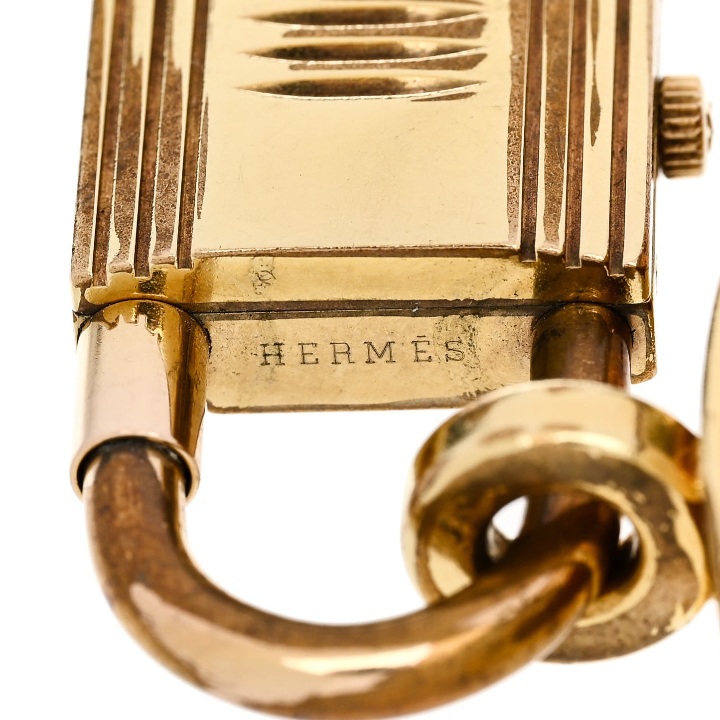 Stainless Steel Ostrich 20mm Kelly Cadena Quartz Watch Gold