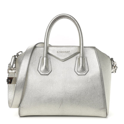 Givenchy Metallic Sugar Goatskin Small Antigona Silver 1 of 25