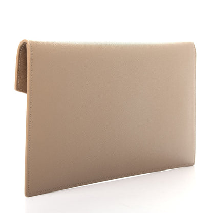 Saint Laurent Grain De Poudre Uptown Pouch Dark Beige 3 of 8