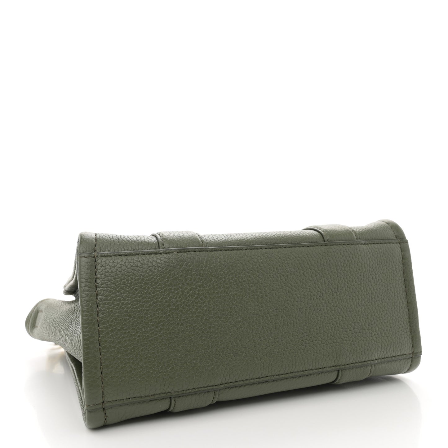 Grained Calfskin Small The Tote Bag Bronze Green