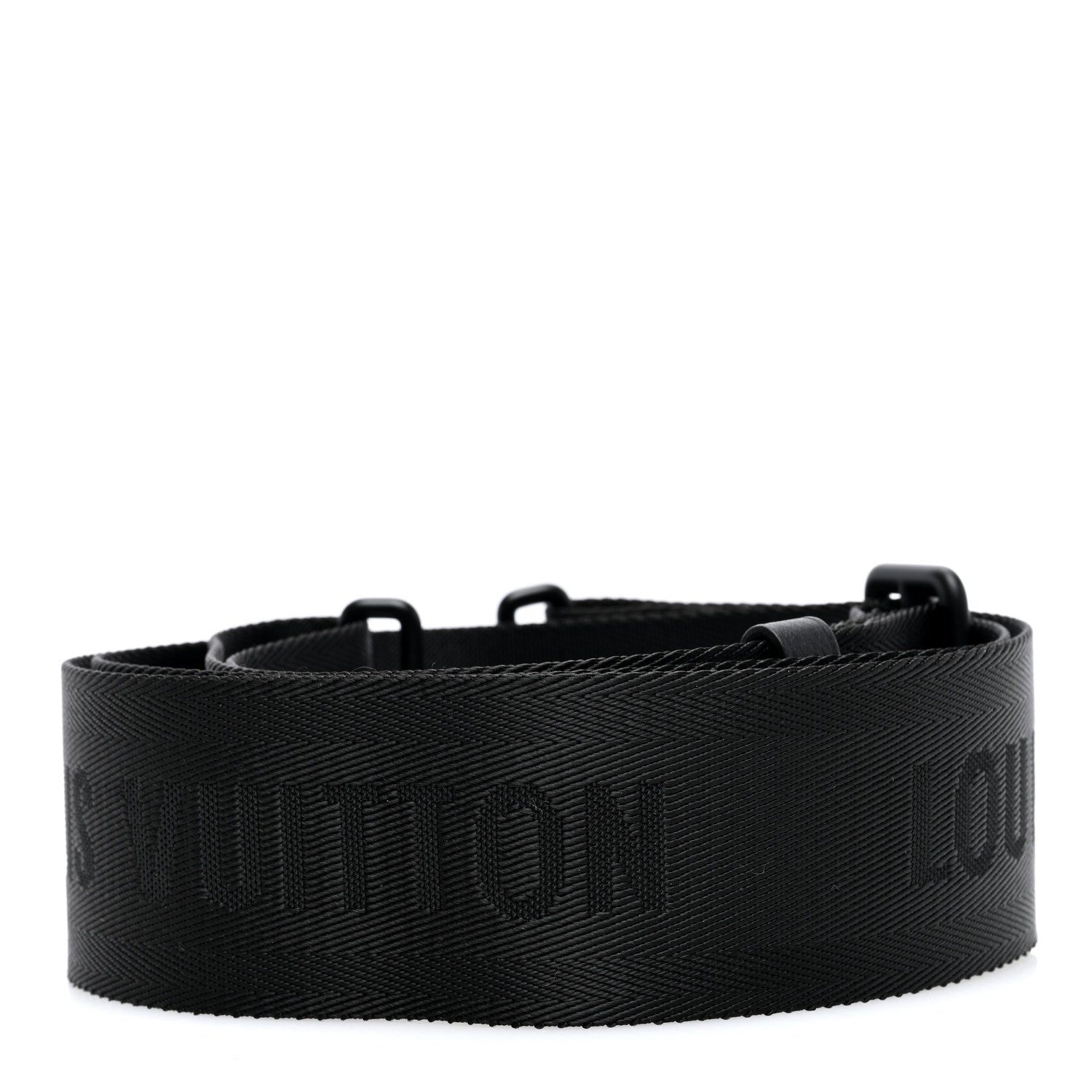 Louis Vuitton Jacquard Canvas Keepall Bandouliere Adjustable Shoulder Strap Black 2 of 3