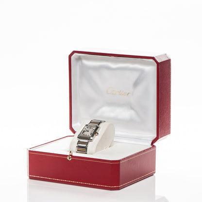 Cartier Stainless Steel 18K Yellow Gold 25mm Tank Francaise Quartz Watch 7 of 7
