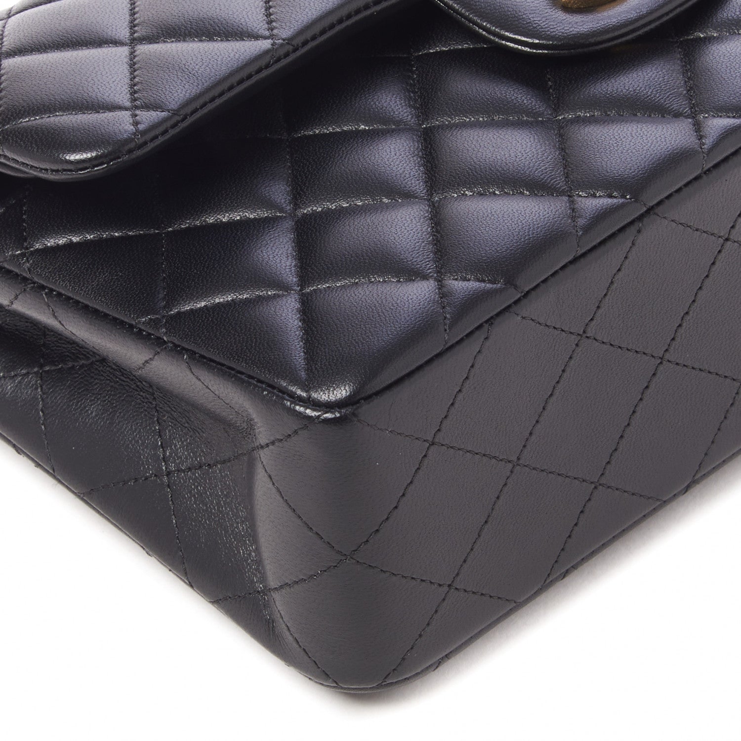 Chanel Lambskin Quilted Small Double Flap Black 6 of 11