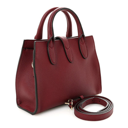 Gucci Pebbled Calfskin Small Jackie Tote Ancora Red 3 of 9