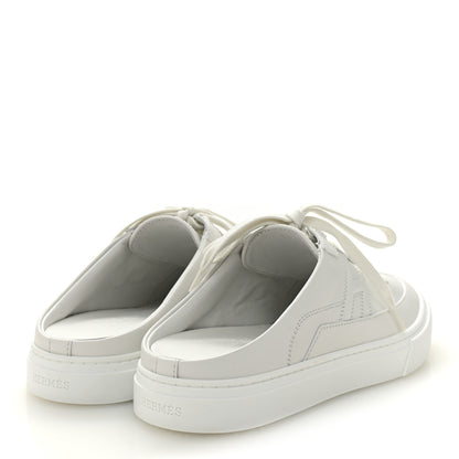 Hermes Calfskin Keep Mule Sneakers 38 White 4 of 10