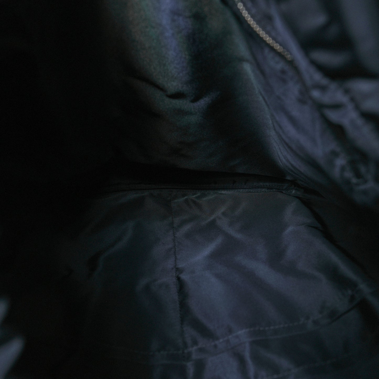 Calfskin Nylon V Line Pulse Backpack Navy