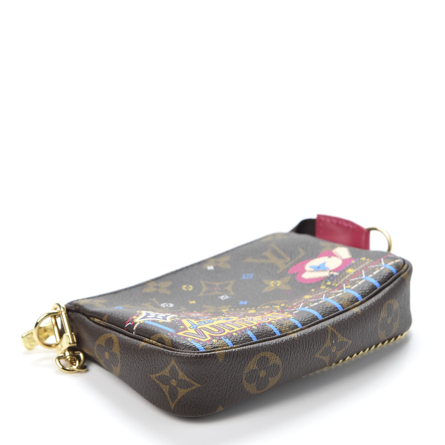 Louis Vuitton Monogram 2020 Christmas Animation Roller Coaster Mini Pochette Accessories Pivoine 3 of 9