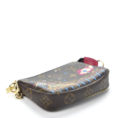 Louis Vuitton Monogram 2020 Christmas Animation Roller Coaster Mini Pochette Accessories Pivoine 3 of 9