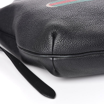 Gucci Grained Calfskin Logo Half Moon Hobo Black 11 of 13