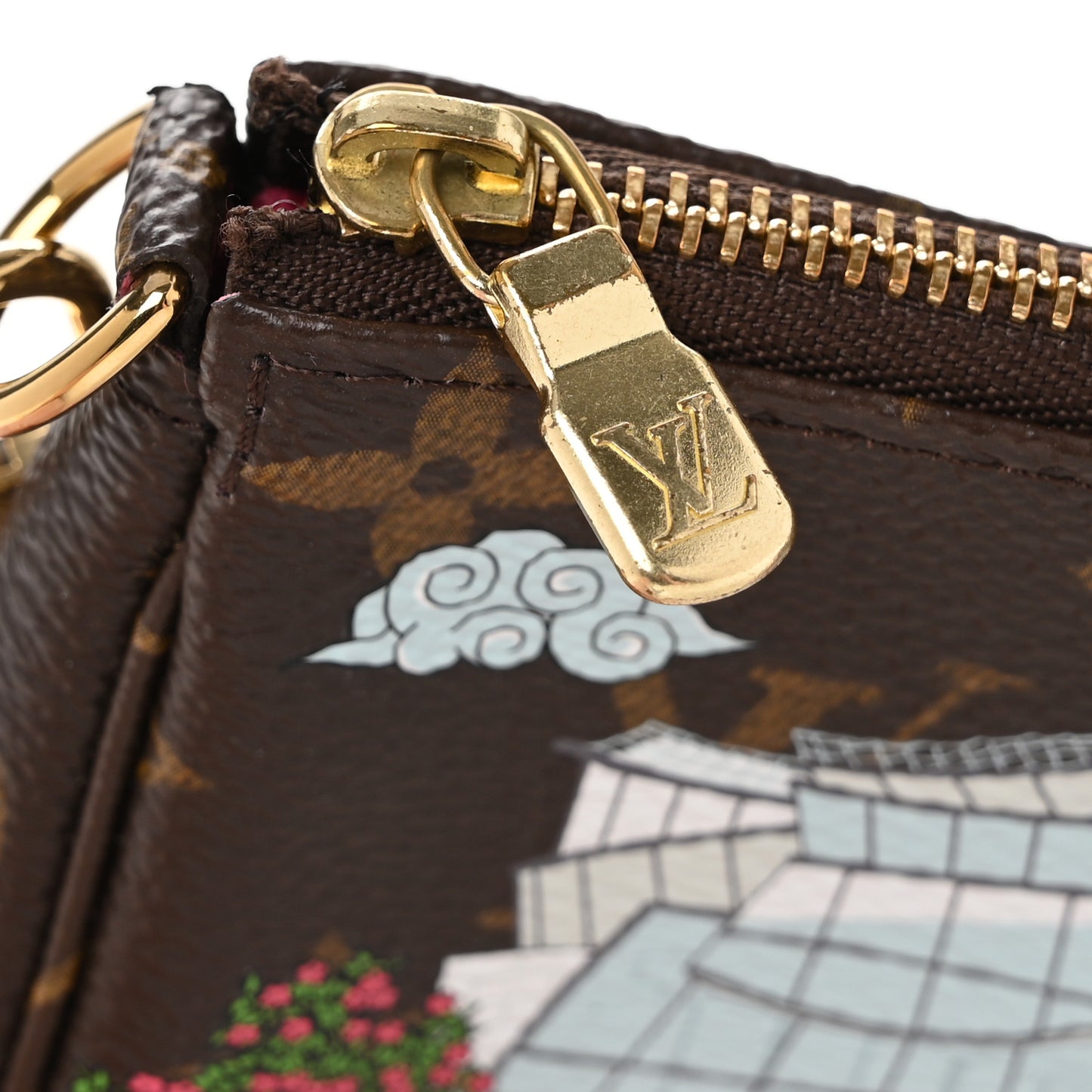 Monogram 2022 Christmas Animation Seoul Mini Pochette Accessories Fuchsia