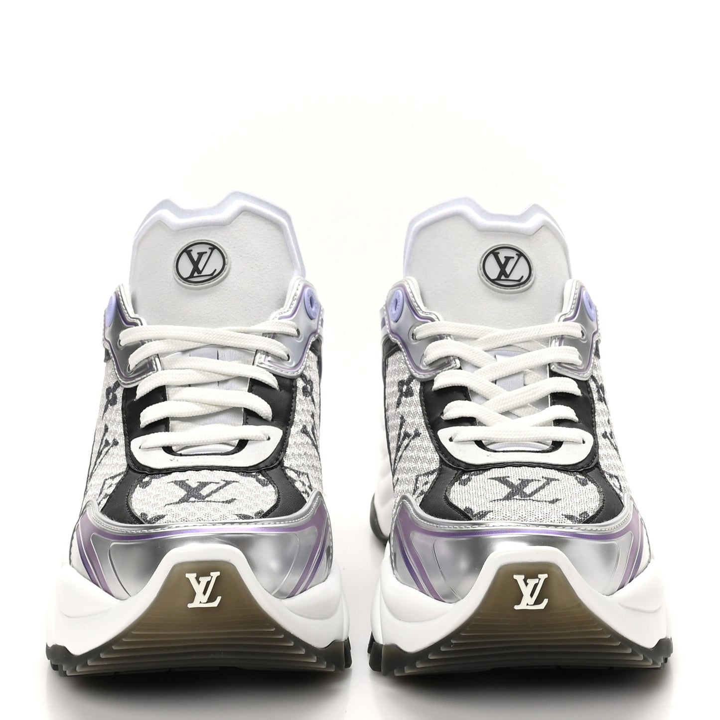 Monogram Calfskin Run 55 Sneakers 39.5 Lilac