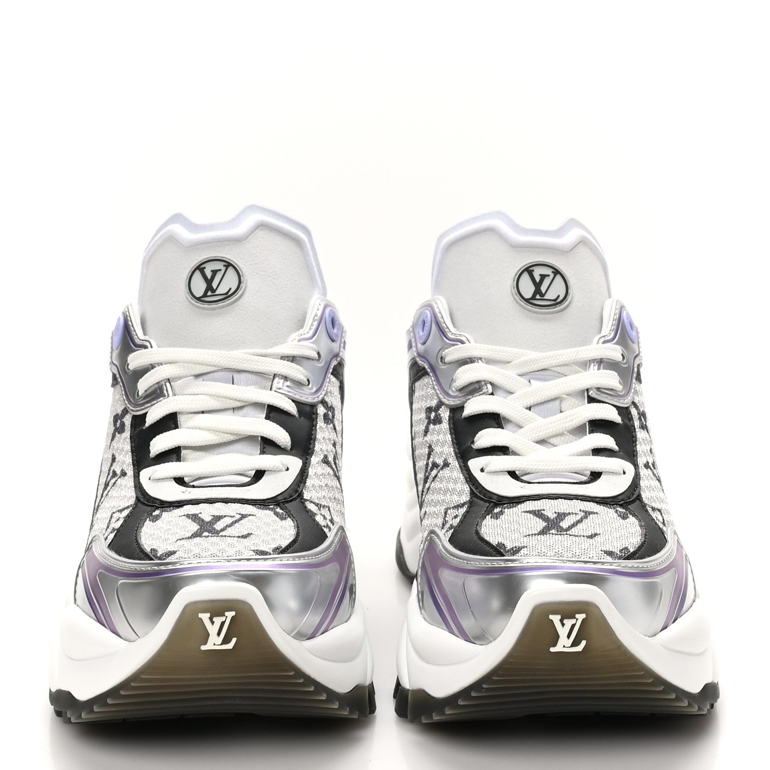 Louis Vuitton Monogram Calfskin Run 55 Sneakers 39.5 Lilac 3 of 10