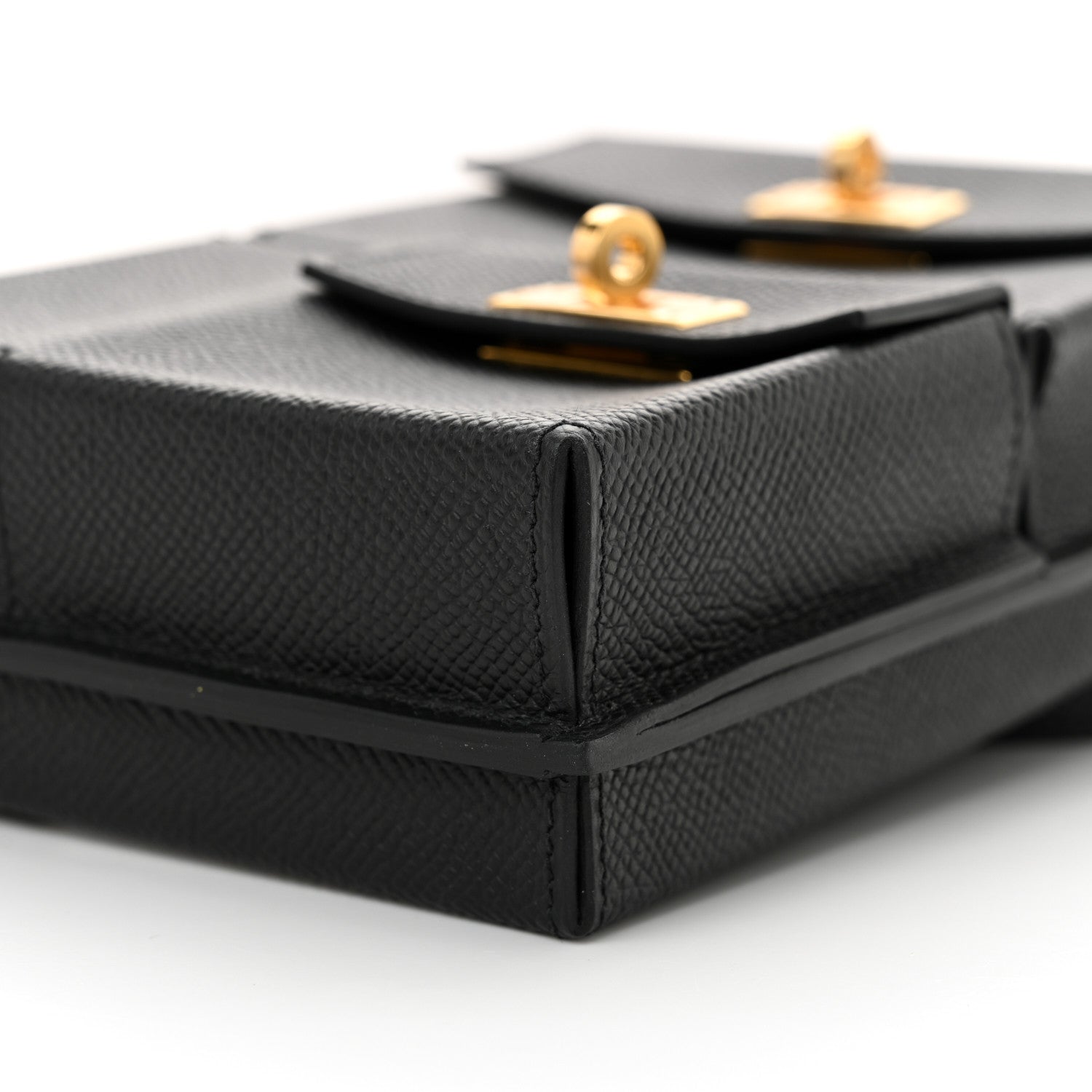 Hermes Epsom Kelly Multi Pocket Pochette To Go Black 10 of 11