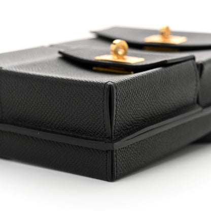 Hermes Epsom Kelly Multi Pocket Pochette To Go Black 10 of 11