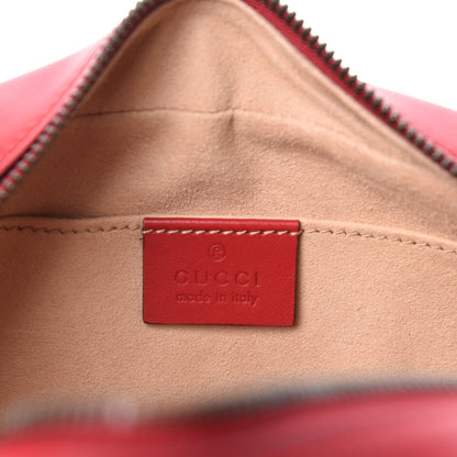 Gucci Calfskin Matelasse Small GG Marmont Chain Shoulder Bag Hibiscus Red 8 of 11