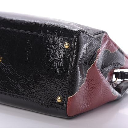 Fendi Patent Regular 2Jours Tote Black Red Milk 8 of 10